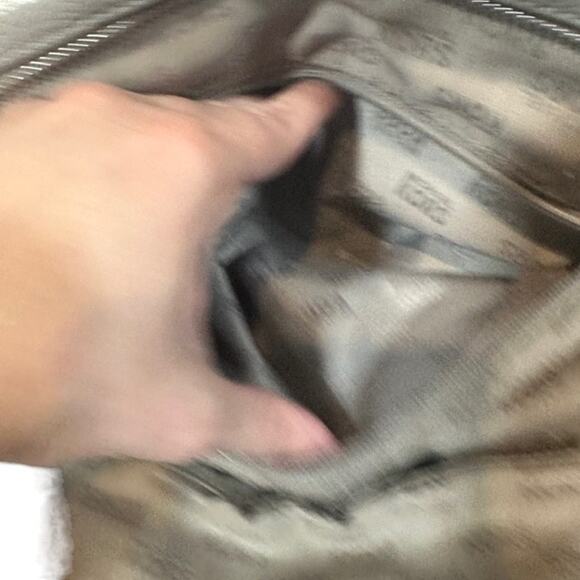 Michael Kors Dove Gray Leather Sandrine Studded Satchel Bag Women - Picture 13 of 13